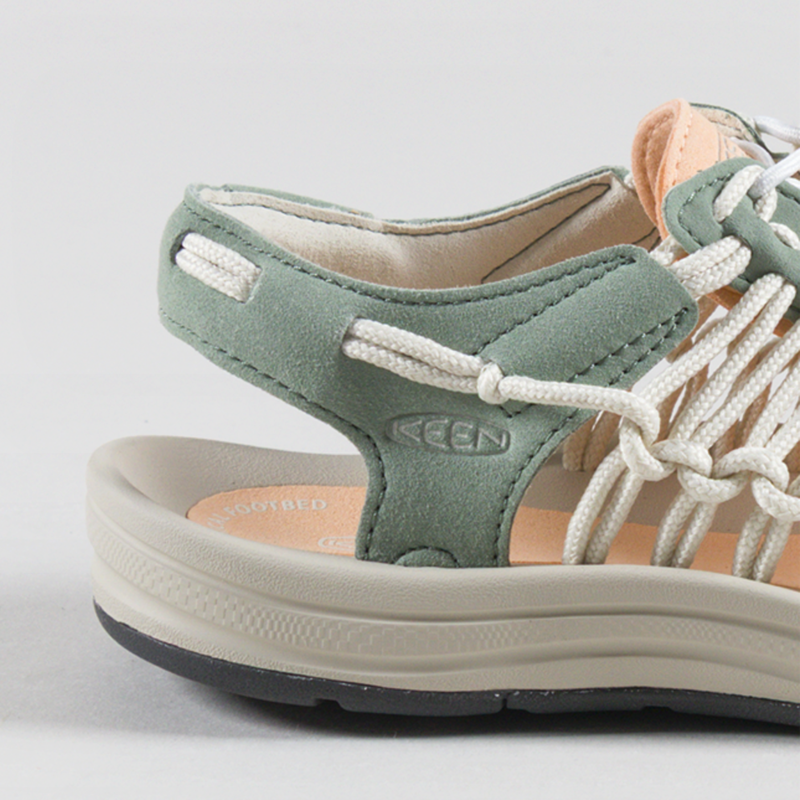 Keen Womens UNEEK Sandals Lily Pad Peach Fuzz-4