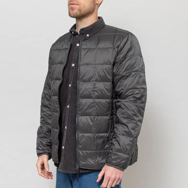 Taion Crewneck W-Zip Down Jacket Dark Charcoal-1