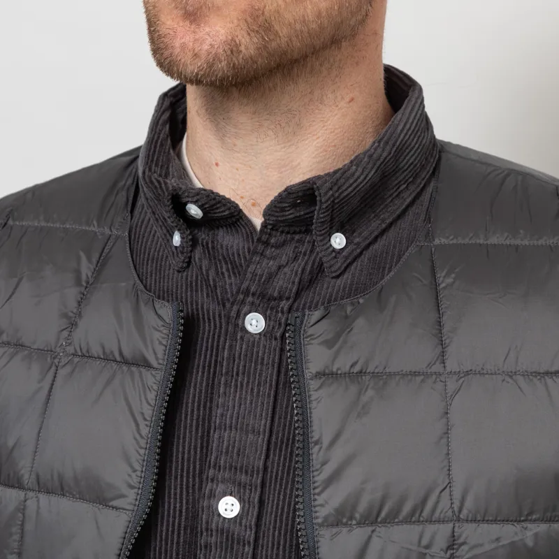 Taion Crewneck W-Zip Down Jacket Dark Charcoal-6