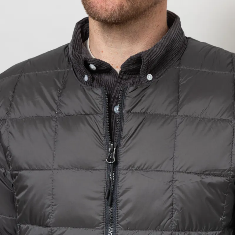 Taion Crewneck W-Zip Down Jacket Dark Charcoal-5
