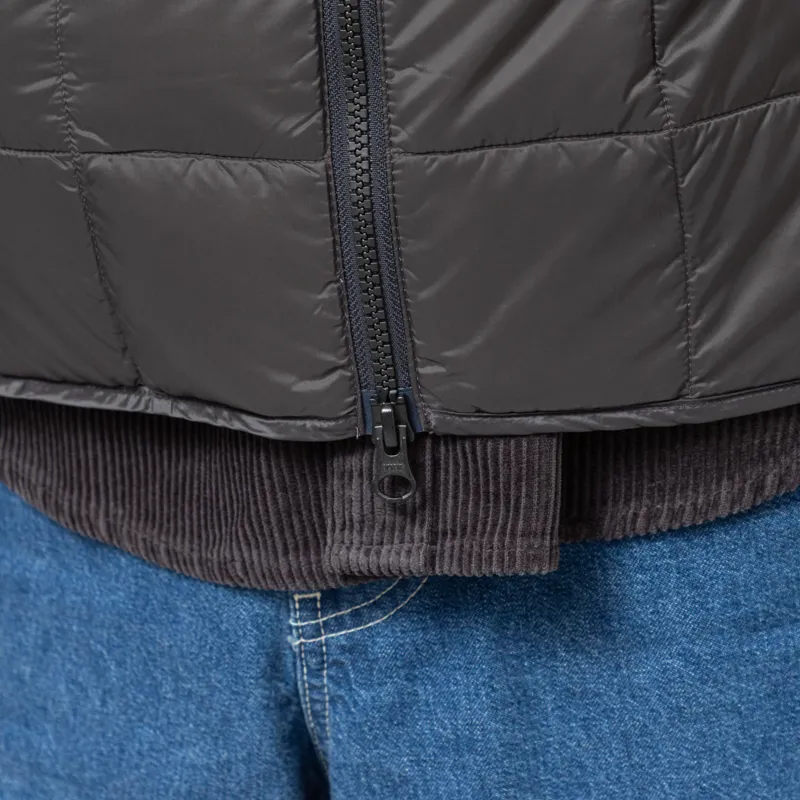 Taion Crewneck W-Zip Down Jacket Dark Charcoal-8