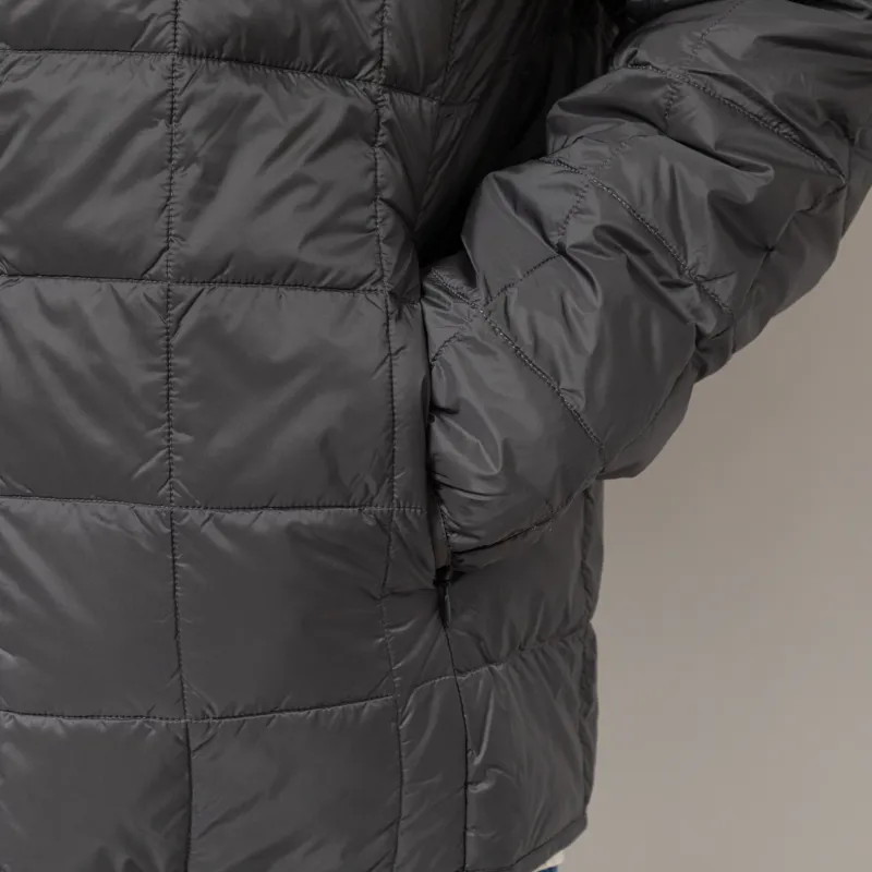 Taion Crewneck W-Zip Down Jacket Dark Charcoal-7