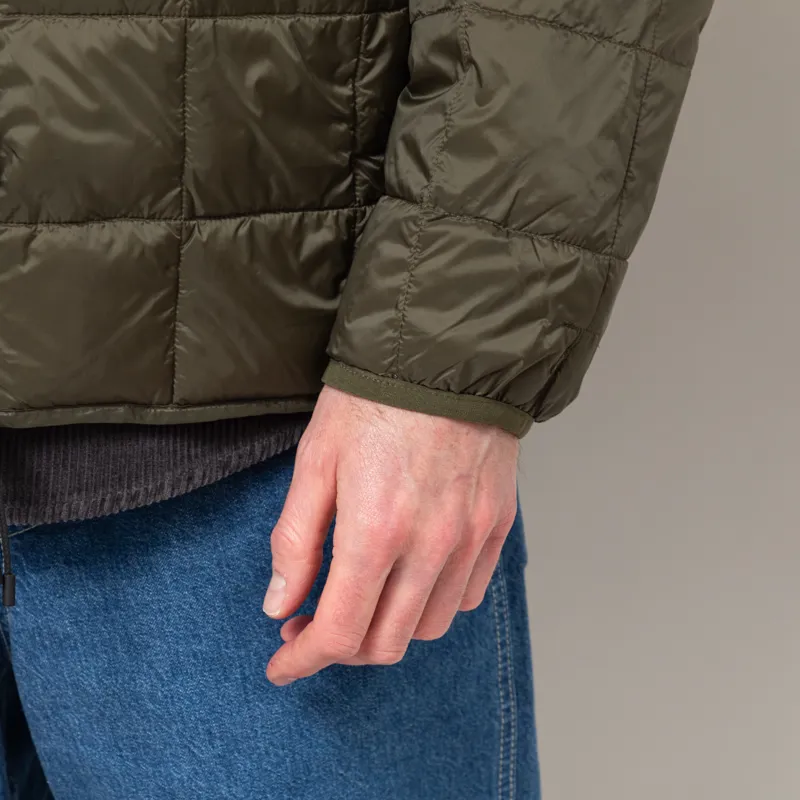 Taion Crewneck W-Zip Down Jacket Dark Olive-9