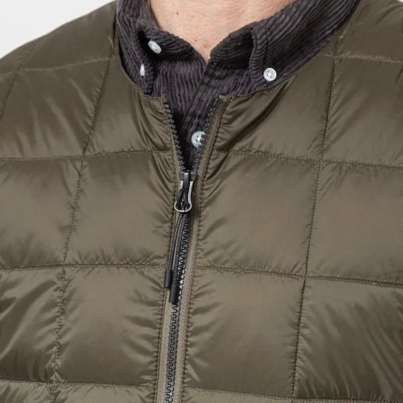 Taion Crewneck W-Zip Down Jacket Dark Olive-5