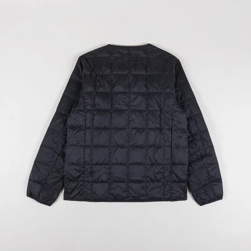 Taion Crew Neck Double Zip Down Jacket Black-2