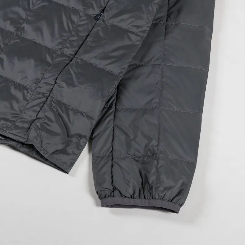 Taion Crew Neck Double Zip Down Jacket Charcoal-8