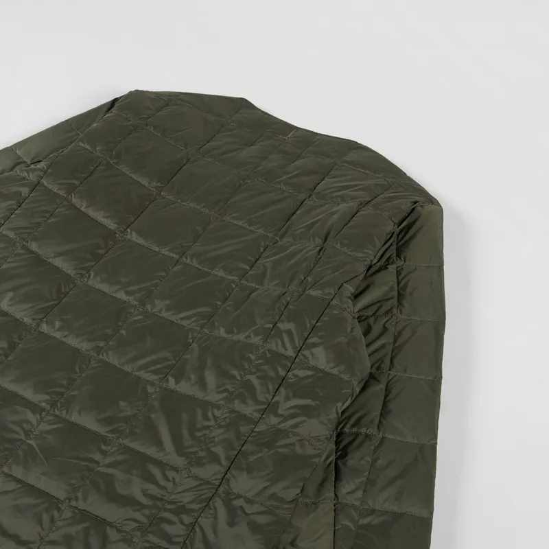 Taion Crew Neck Double Zip Down Jacket Dark Olive-5