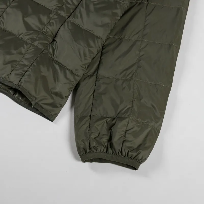 Taion Crew Neck Double Zip Down Jacket Dark Olive-9