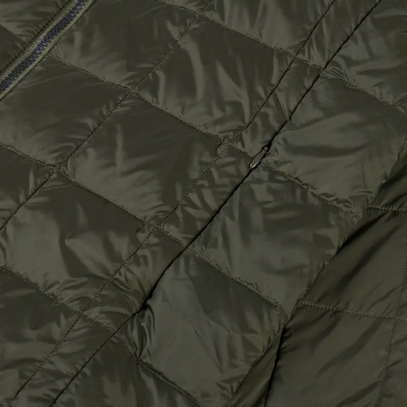 Taion Crew Neck Double Zip Down Jacket Dark Olive-7