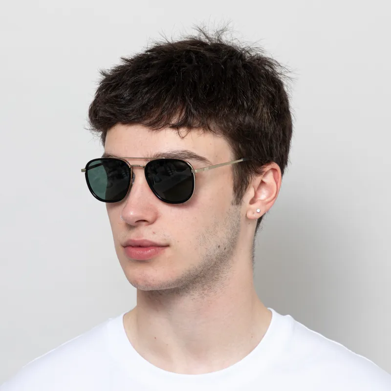 Messy Weekend Quentin Sunglasses Silver Green