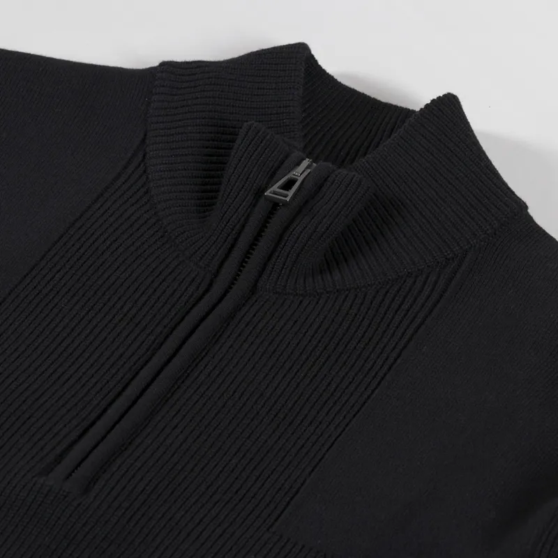 Belstaff Commander Quarter Zip Jumper Black-3