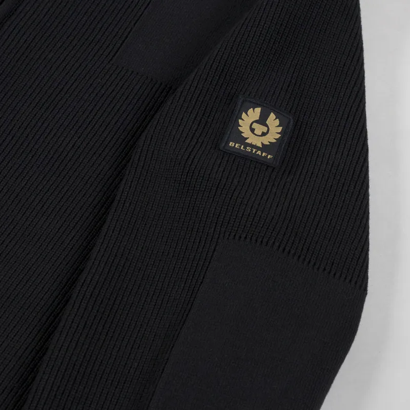 Belstaff Commander Quarter Zip Jumper Black-4