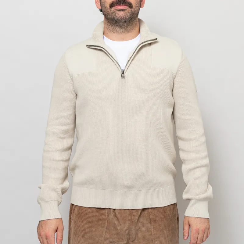 Belstaff Commander Quarter Zip Jumper Silver Birch
