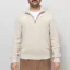 Belstaff Commander Quarter Zip Jumper Silver Birch