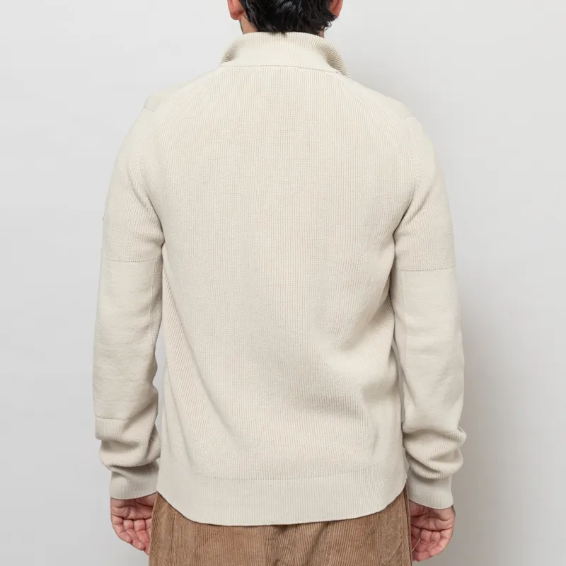 Belstaff Commander Quarter Zip Jumper Silver Birch-3
