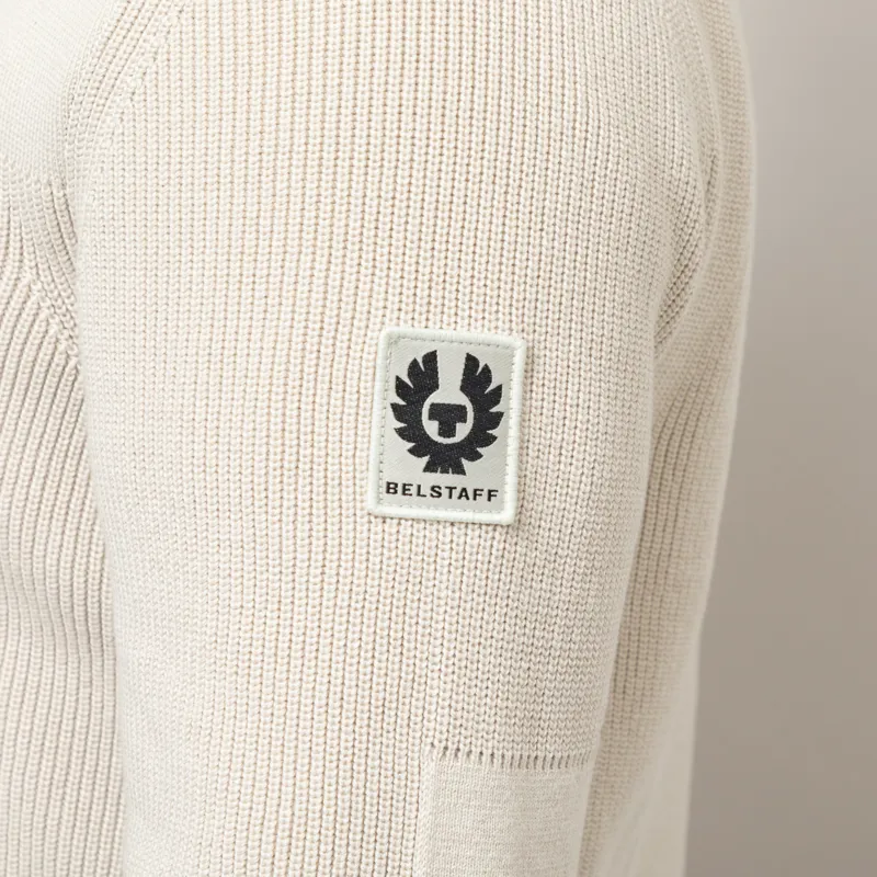 Belstaff Commander Quarter Zip Jumper Silver Birch-6