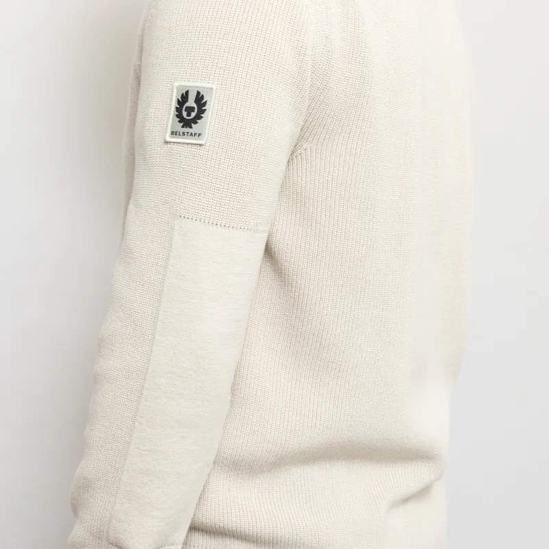 Belstaff Commander Quarter Zip Jumper Silver Birch-7