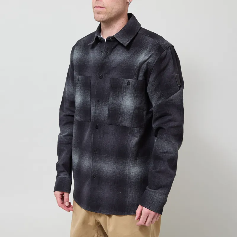 Belstaff Outpost Shirt Black Brushed Cotton Flannel-1