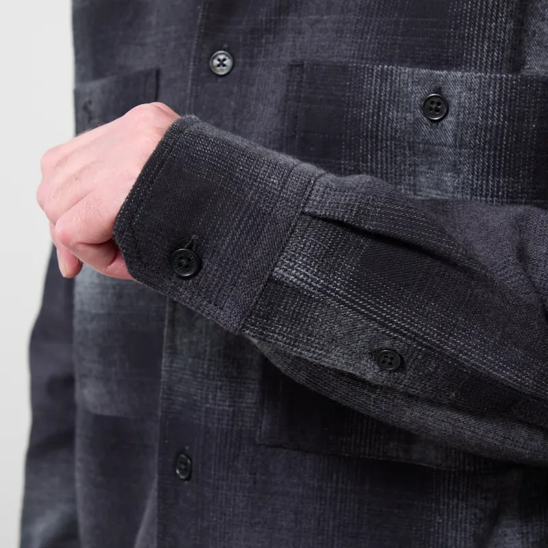 Belstaff Outpost Shirt Black Brushed Cotton Flannel-6