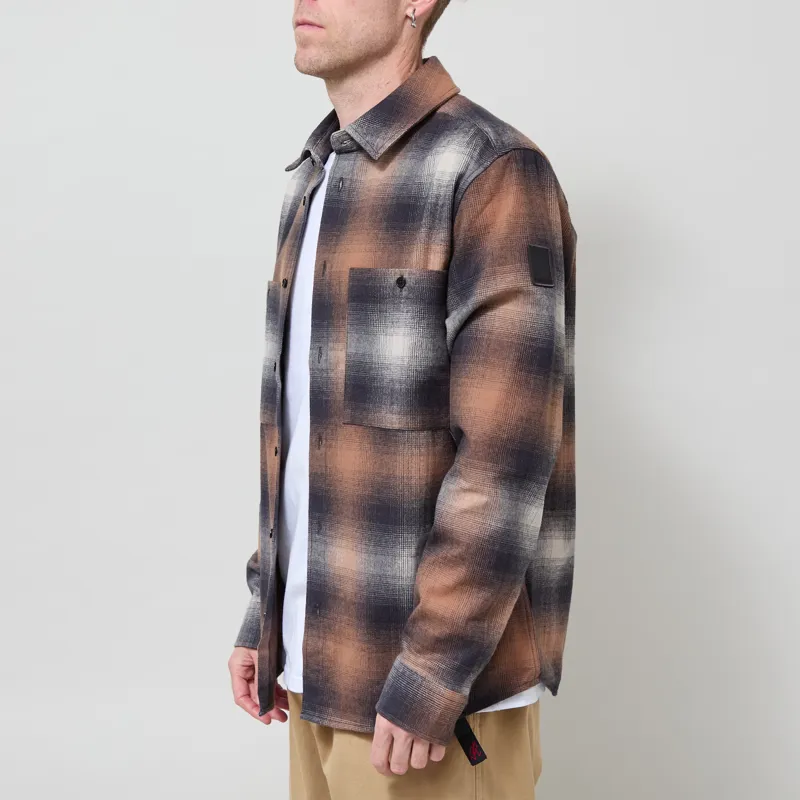 Belstaff Outpost Shirt Maple Brown Brushed Cotton Flannel-1