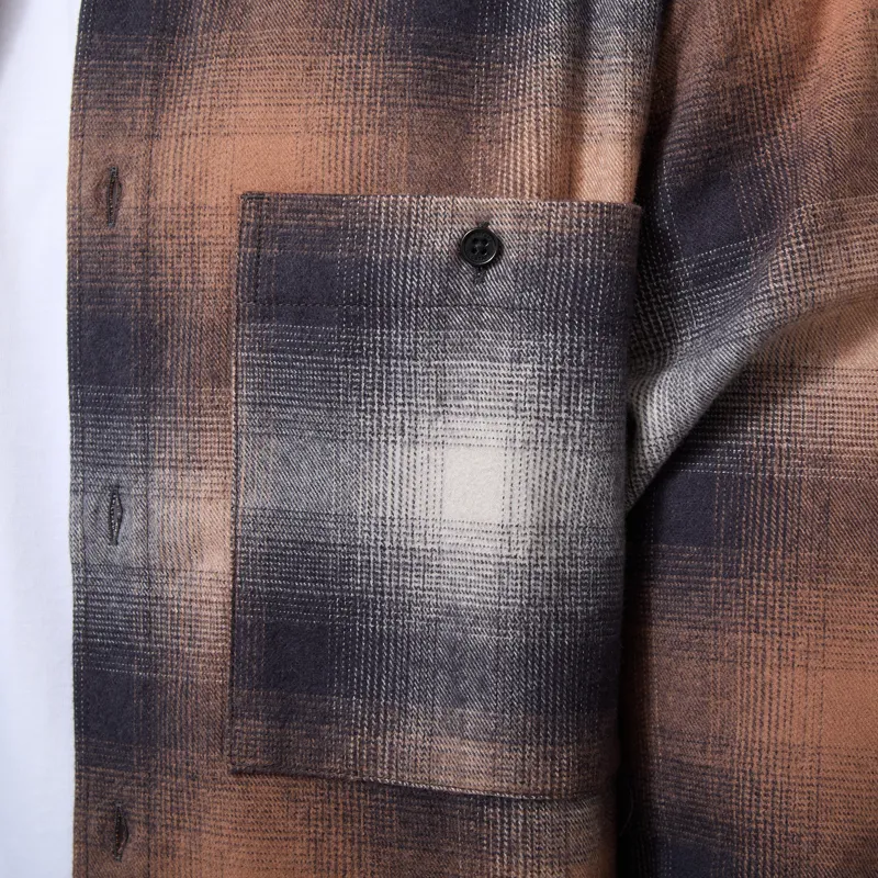 Belstaff Outpost Shirt Maple Brown Brushed Cotton Flannel-6