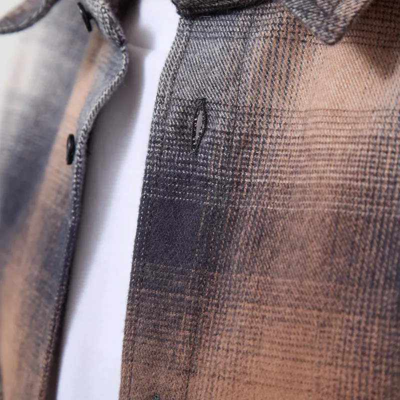 Belstaff Outpost Shirt Maple Brown Brushed Cotton Flannel-4