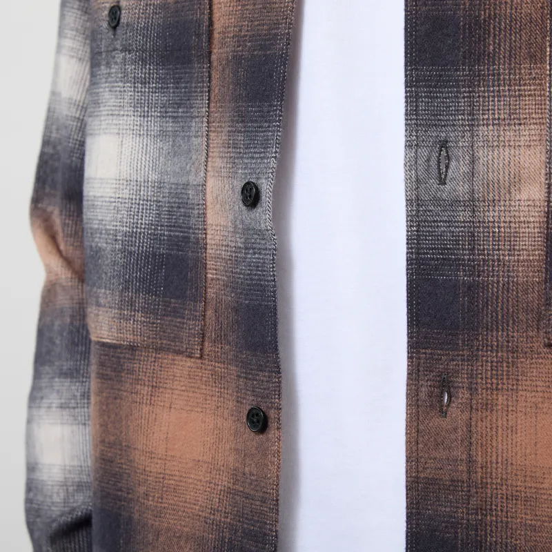 Belstaff Outpost Shirt Maple Brown Brushed Cotton Flannel-5