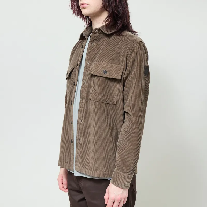 Belstaff Ravine Corduroy Shirt Army Olive-1