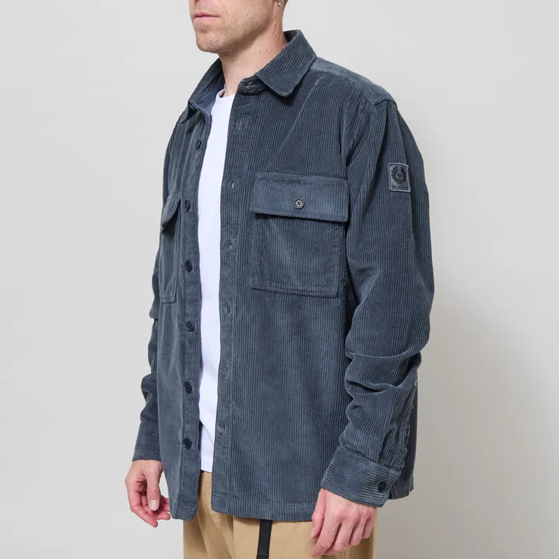 Belstaff Ravine Corduroy Shirt Petrol-1