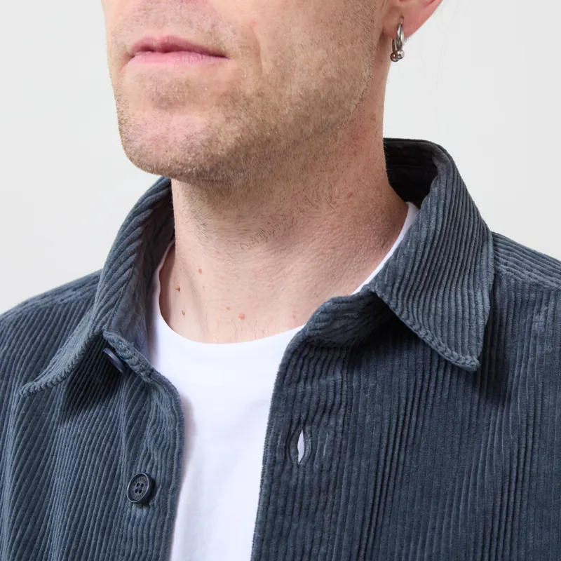 Belstaff Ravine Corduroy Shirt Petrol-3