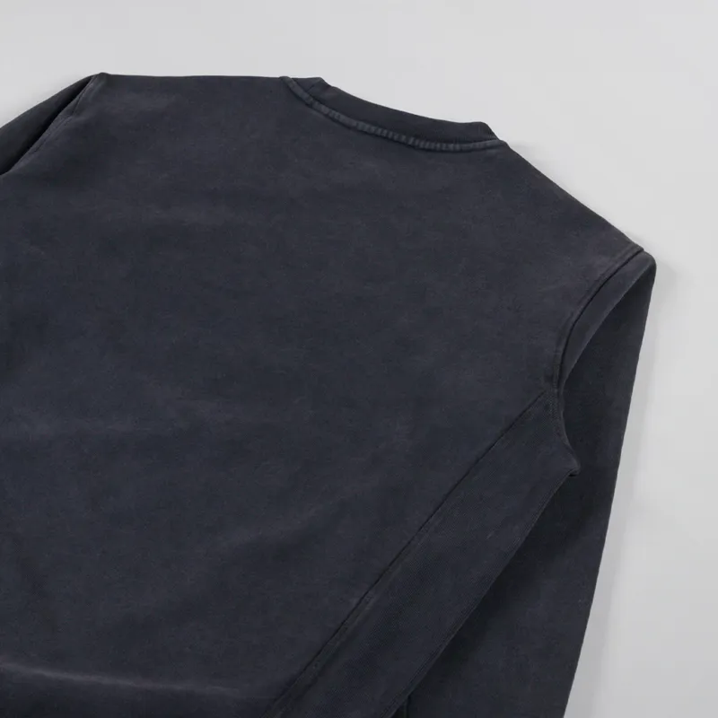 Belstaff Valley Garment Dye Sweatshirt Washed Black-3