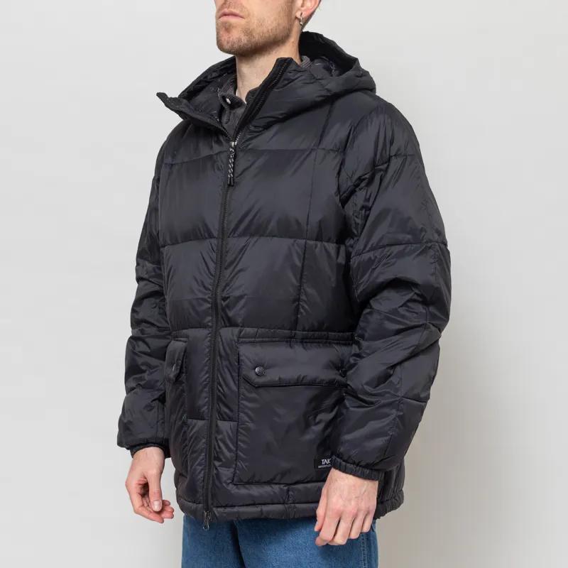 Taion Mountain Packable Volume Down Hoodie Black-1