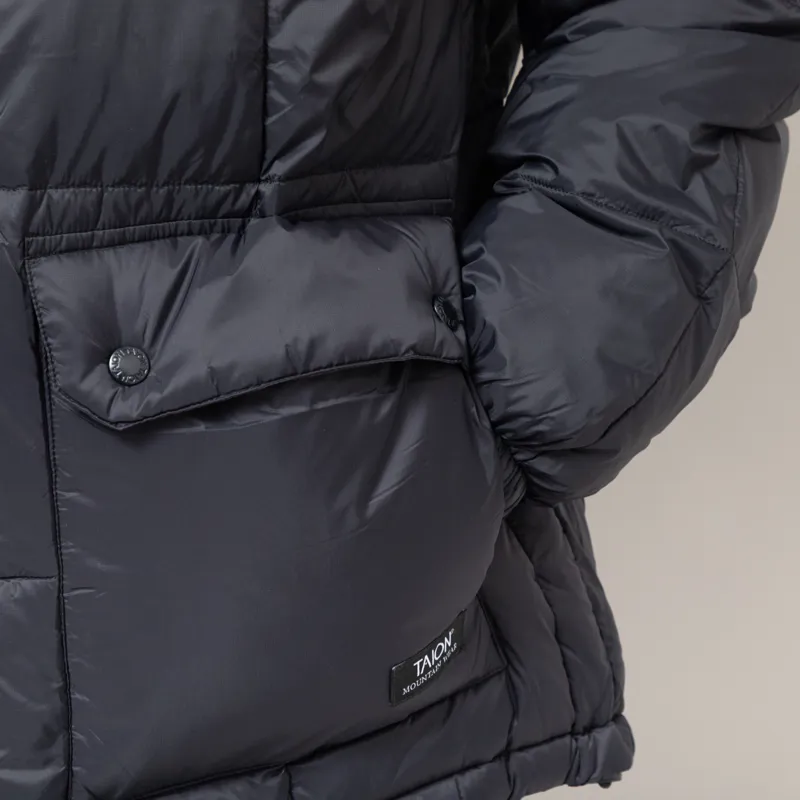 Taion Mountain Packable Volume Down Hoodie Black-9