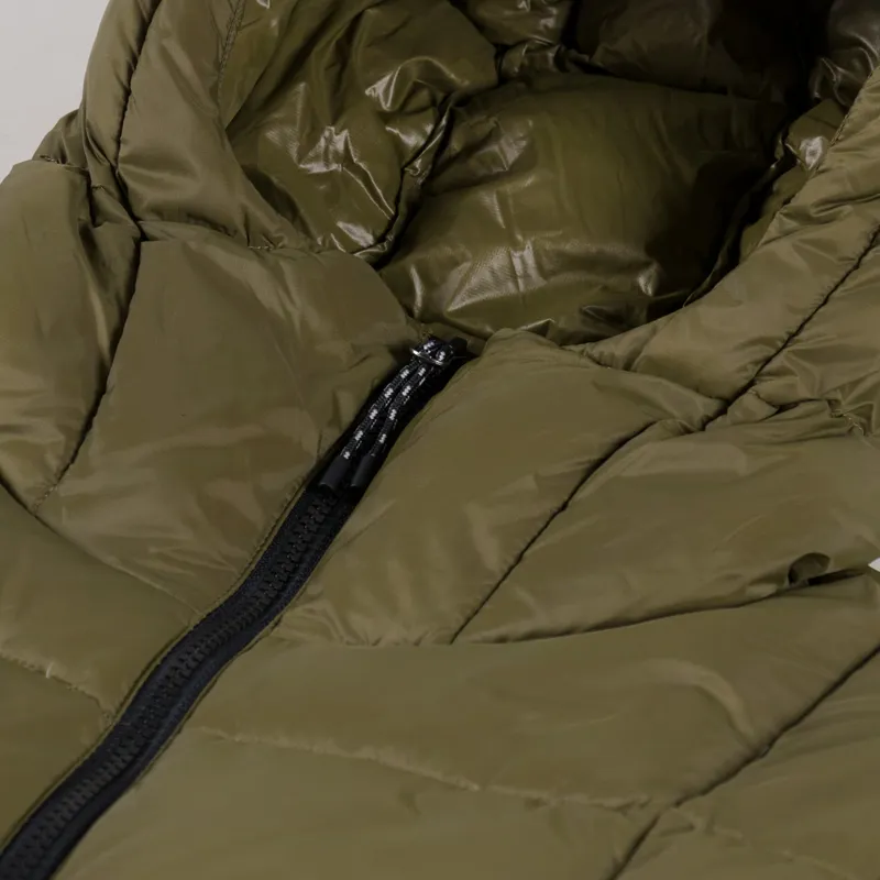 Taion Mountain Packable Volume Down Hoodie Olive-6