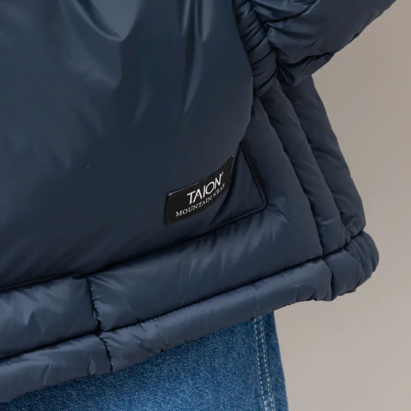 Taion Mountain Packable Volume Down Hoodie Dark Navy-8