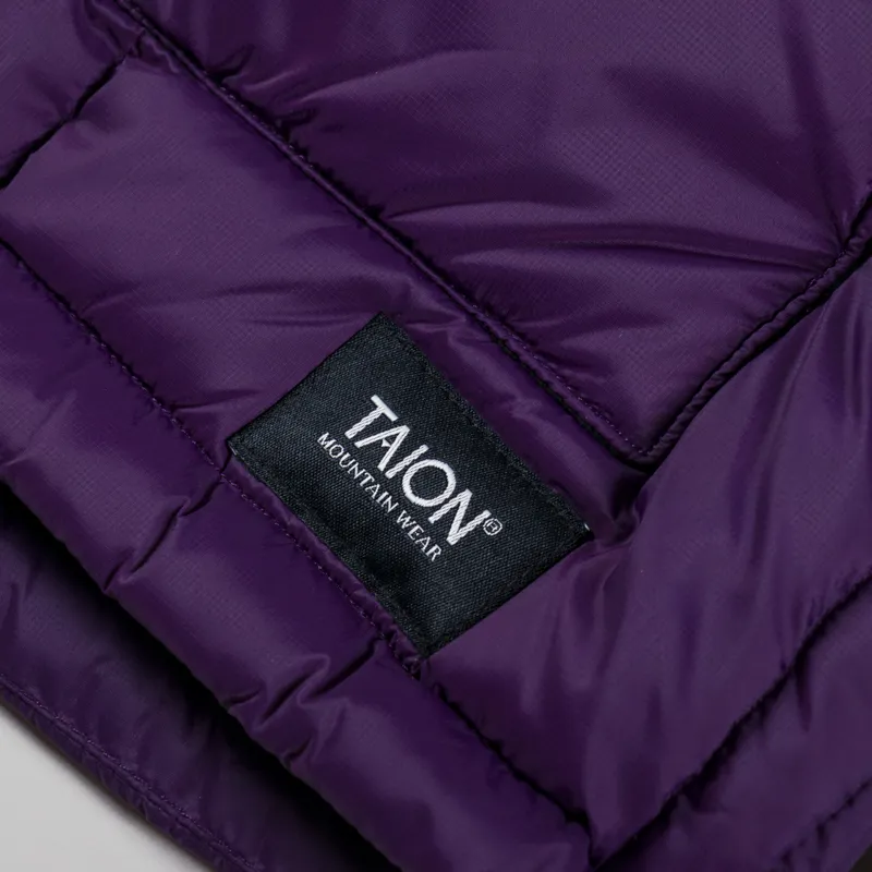 Taion Mountain Packable Volume Down Parka Dark Purple-9