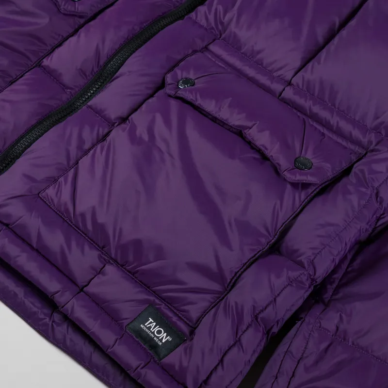 Taion Mountain Packable Volume Down Parka Dark Purple-10