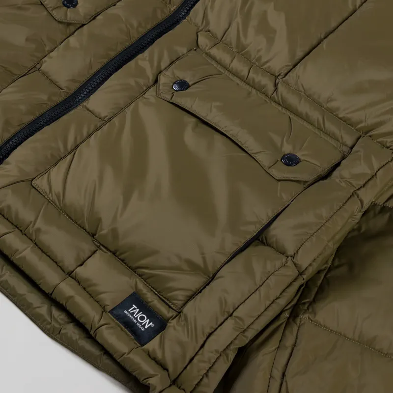 Taion Mountain Packable Volume Down Parka Olive-8