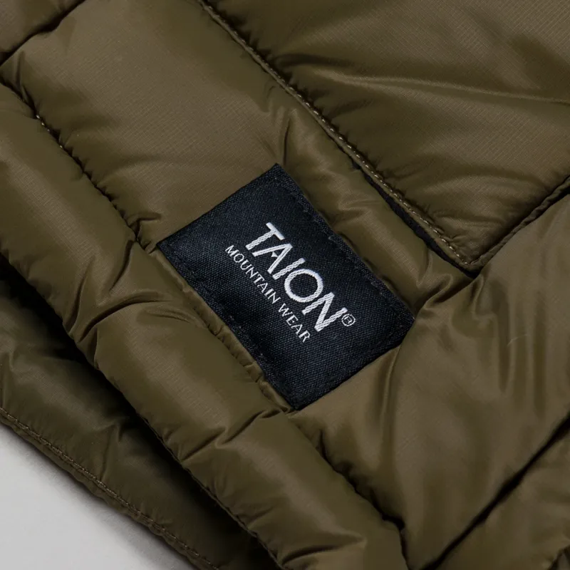 Taion Mountain Packable Volume Down Parka Olive-7