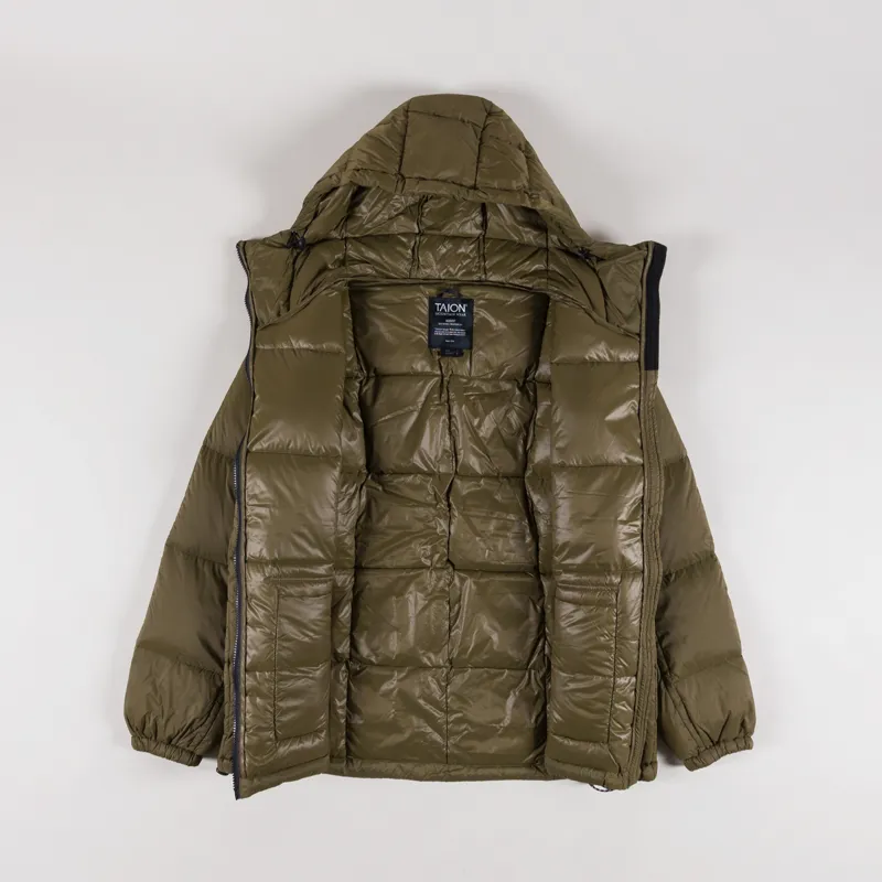 Taion Mountain Packable Volume Down Parka Olive-1