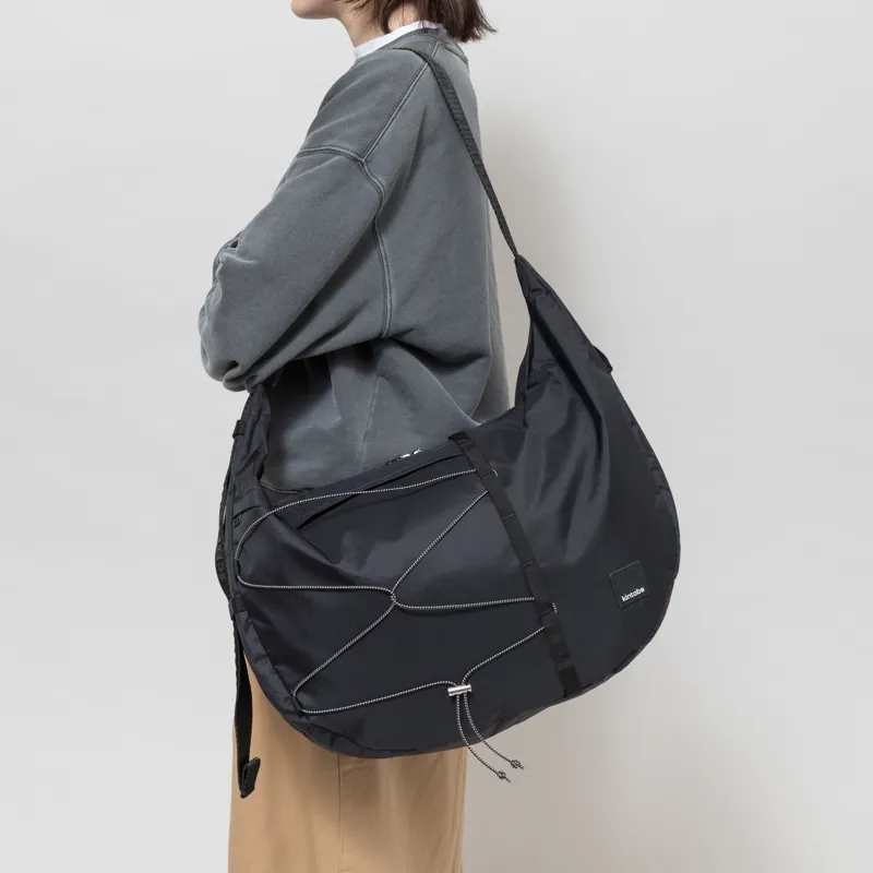 Kintobe Womens Juno Half Moon Bag Jet Black