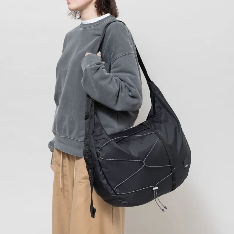 Kintobe Womens Juno Half Moon Bag Jet Black-1