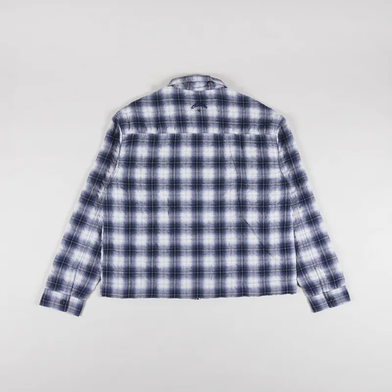 Temp Surf Co. Ripple Check Overshirt Navy-1