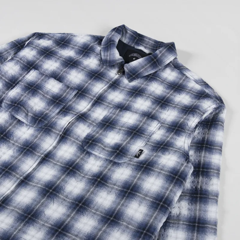 Temp Surf Co. Ripple Check Overshirt Navy-2