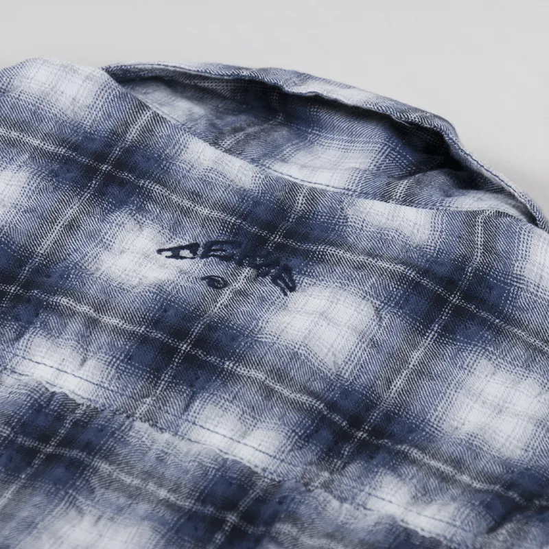 Temp Surf Co. Ripple Check Overshirt Navy-5