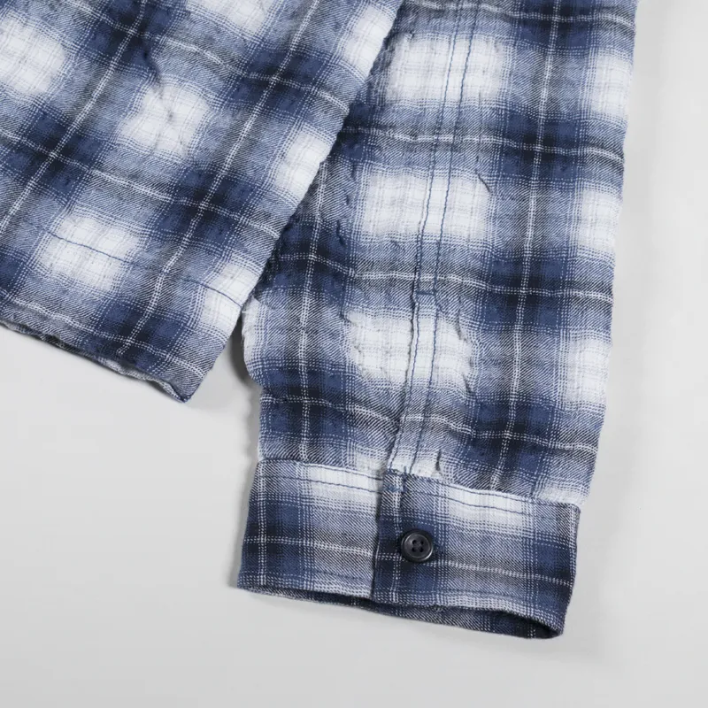 Temp Surf Co. Ripple Check Overshirt Navy-7