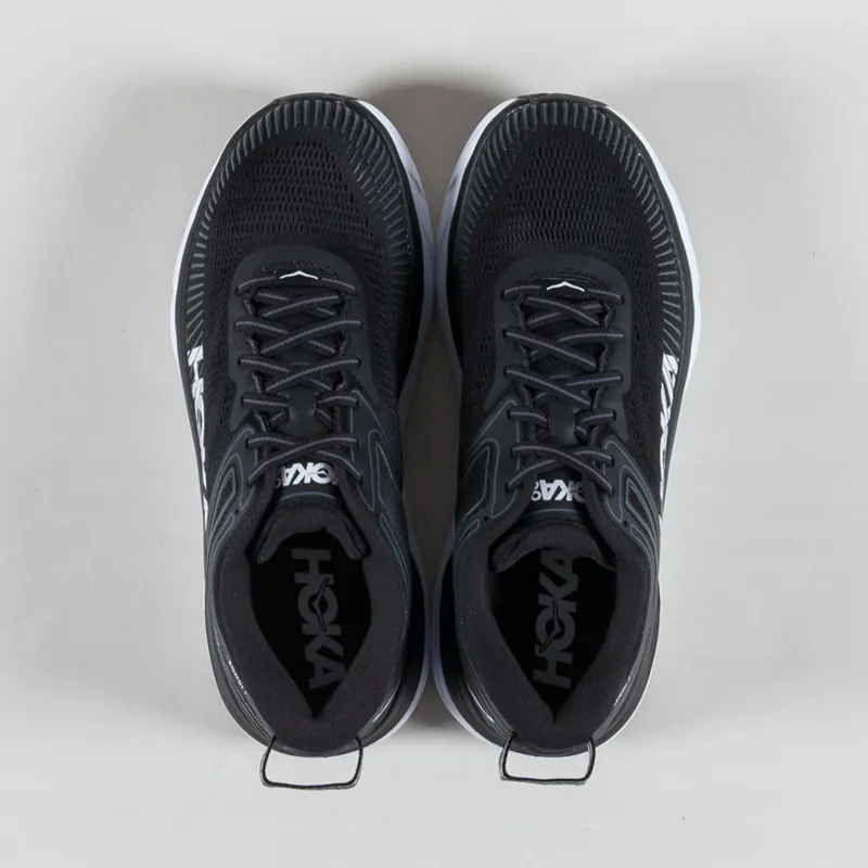 HOKA Bondi 7 Shoes Black White-6