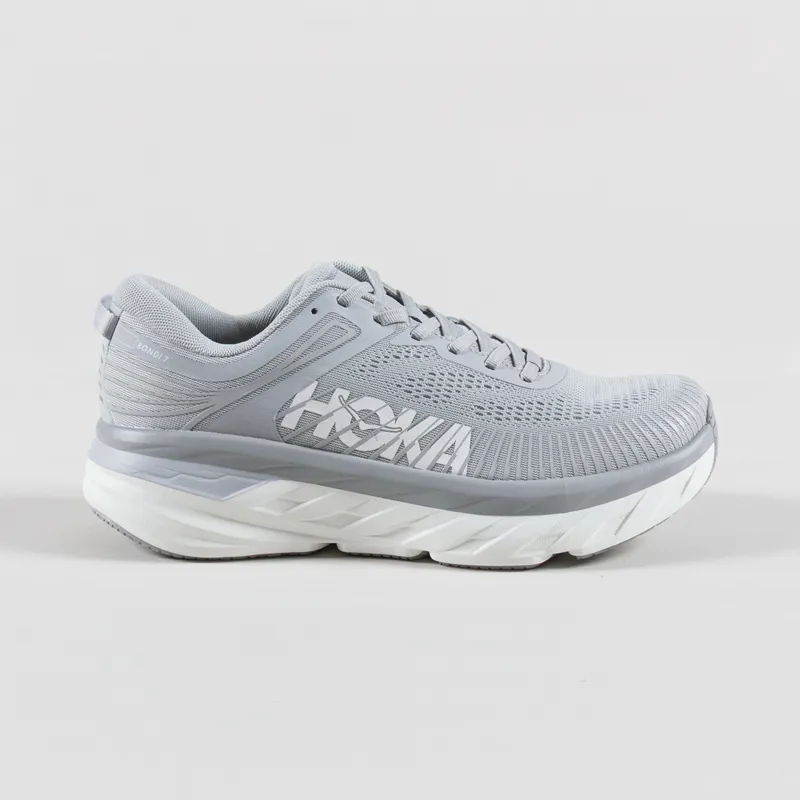 HOKA Bondi 7 Shoes Harbor Mist White-2