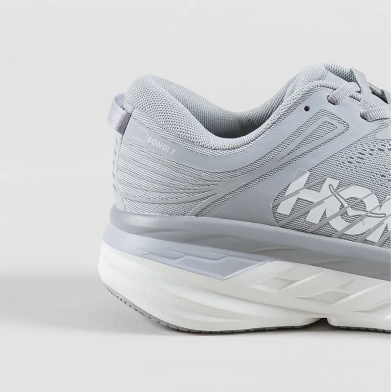 HOKA Bondi 7 Shoes Harbor Mist White-4
