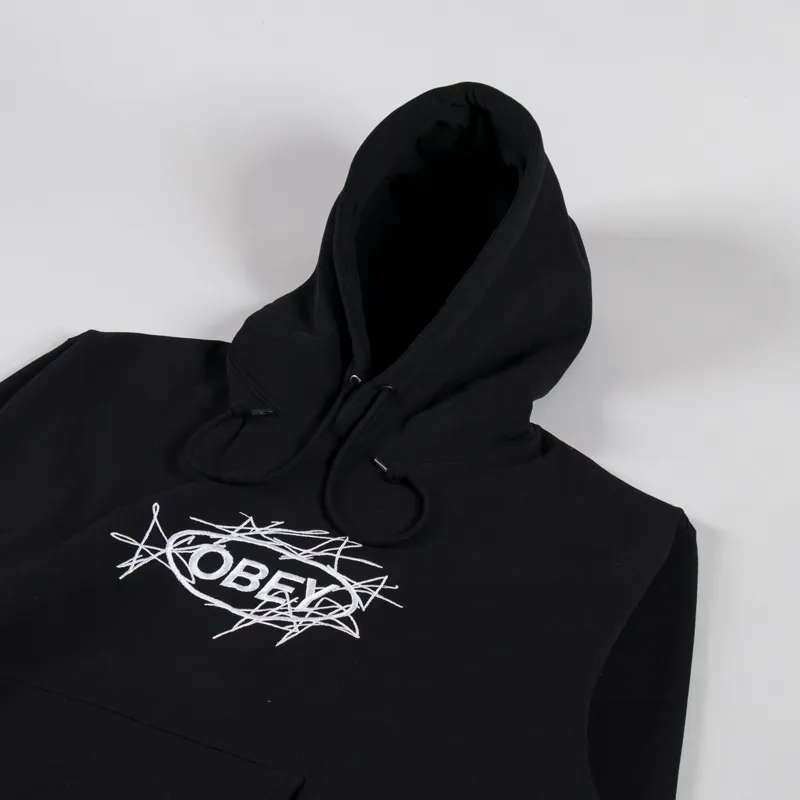 Obey Stars Hoodie Black-2